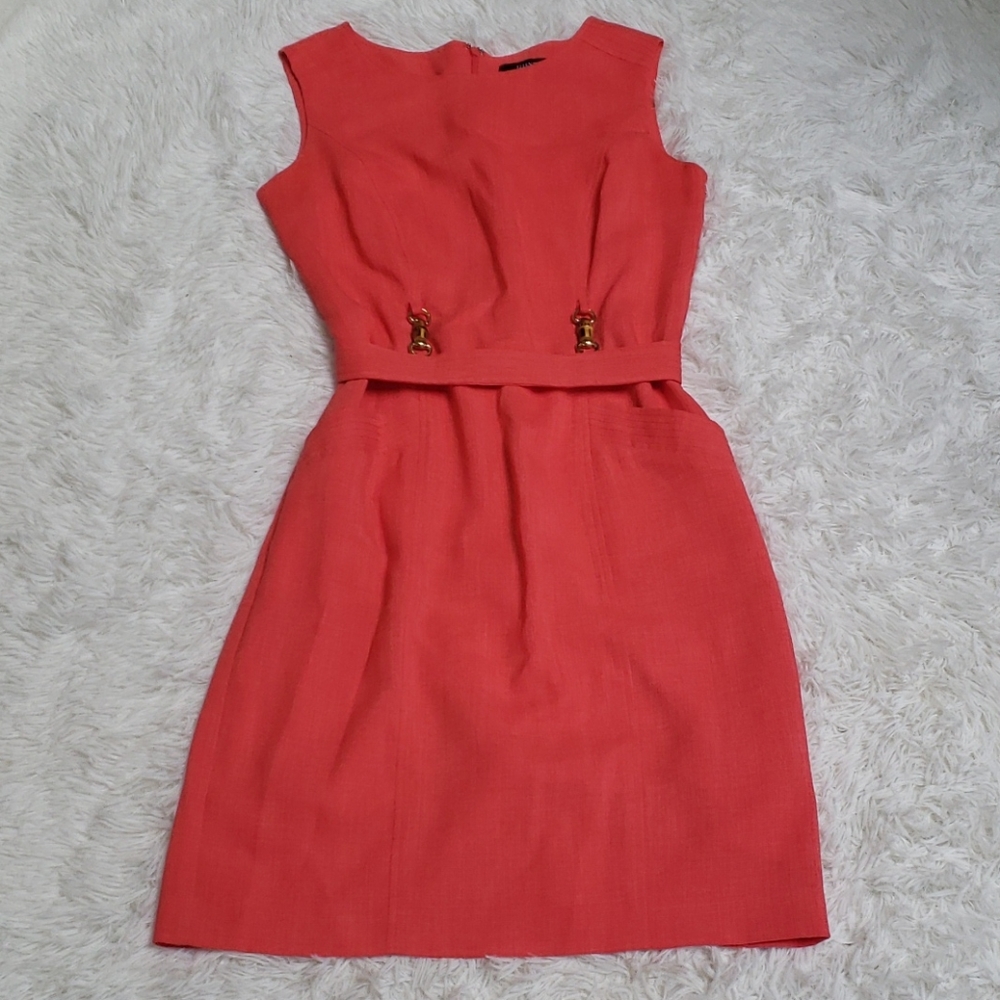 Ellen Tracy sleeveless coral dress